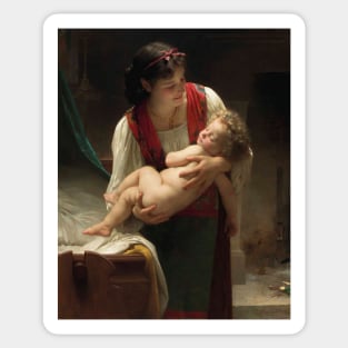 Berceuse (Le Coucher) by William-Adolphe Bouguereau Sticker